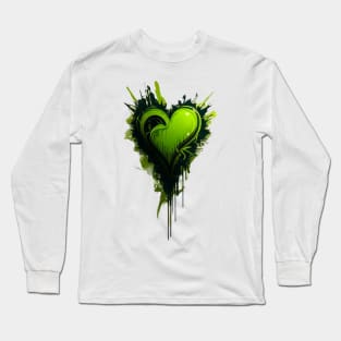 "Heartbeat of the Earth" Organic Graffiti Print Long Sleeve T-Shirt